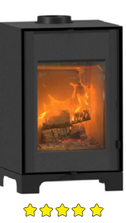 stufa a legna modula con piedini